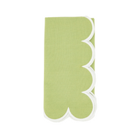Green Scalloped Napkin