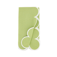 Green Scalloped Napkin