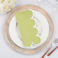Green Scalloped Napkin