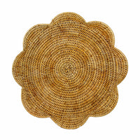 Caspari Rattan Scalloped Placemat