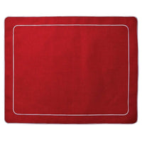 Linho Rectangular Placemat - Red/White