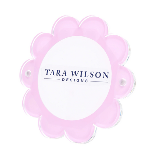 Daisy Scallop Frame - Pastel Pink