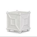 6" White Bamboo Planter