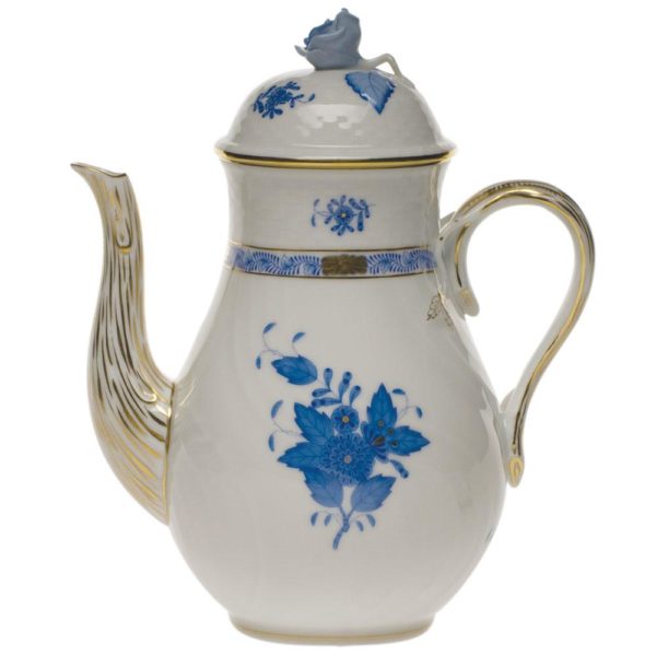 Chinese Bouquet Coffee Pot w Rose