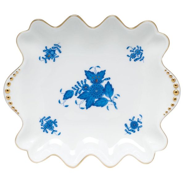 Chinese Bouquet Small Dish w Pearls