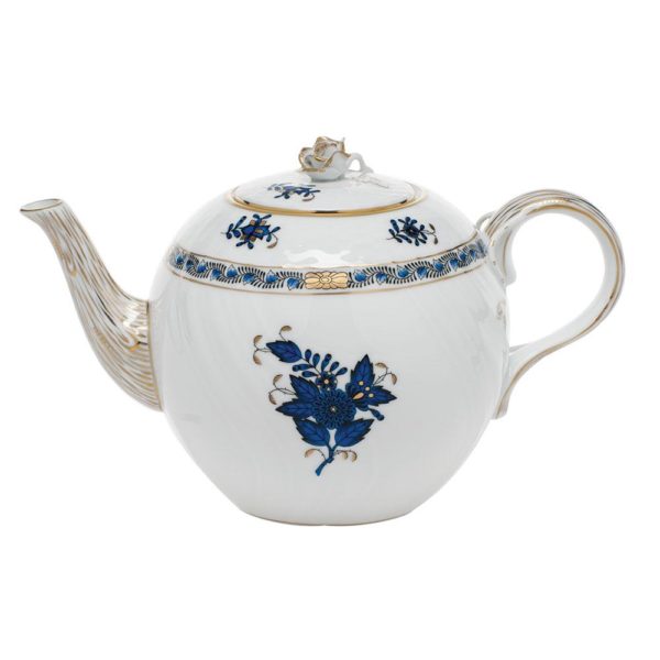 Chinese Bouquet Tea Pot w Rose Standard