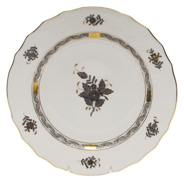 Chinese Bouquet Dinner Plate Black Sapphire