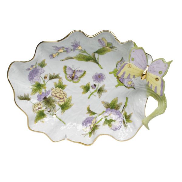 Royal Garden Large Leaf Dish w Butterfly