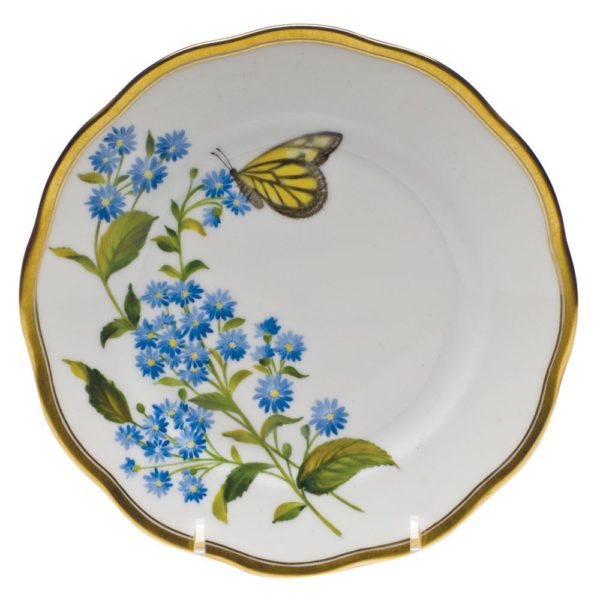 American Wildflowers Bread and Butter Plate Blue Wood Aster
