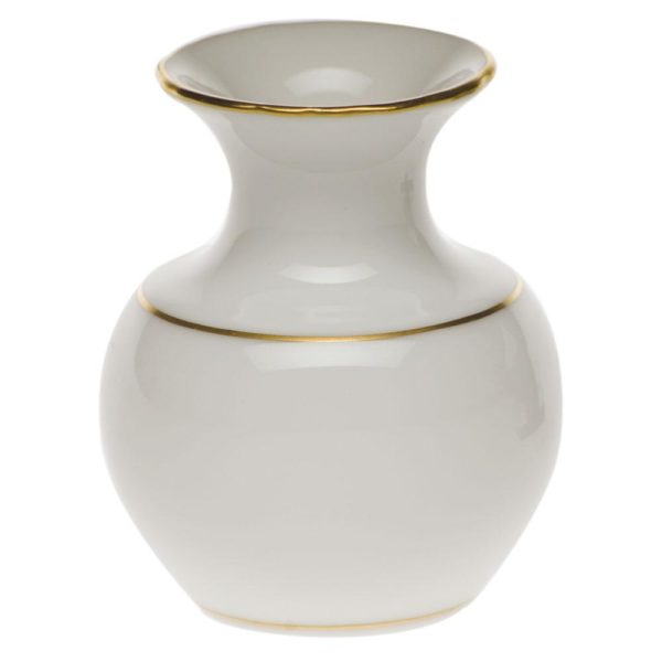 Golden Edge Medium Bud Vase w Lip