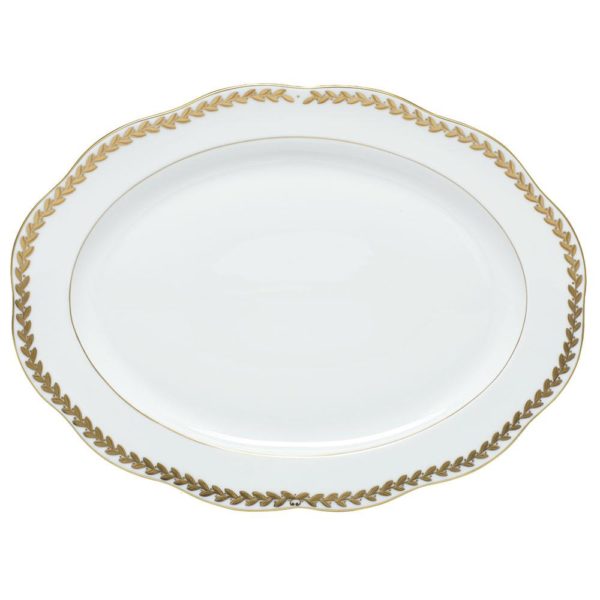 Golden Laurel Oval Platter