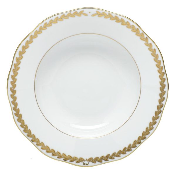 Golden Laurel Rim Soup Plate